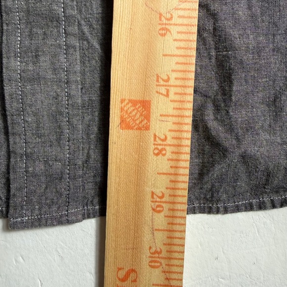 Todd Snyder Men's Large Chambray Button Down Shirt Long Sleeve Gray Cotton - Picture 7 of 7